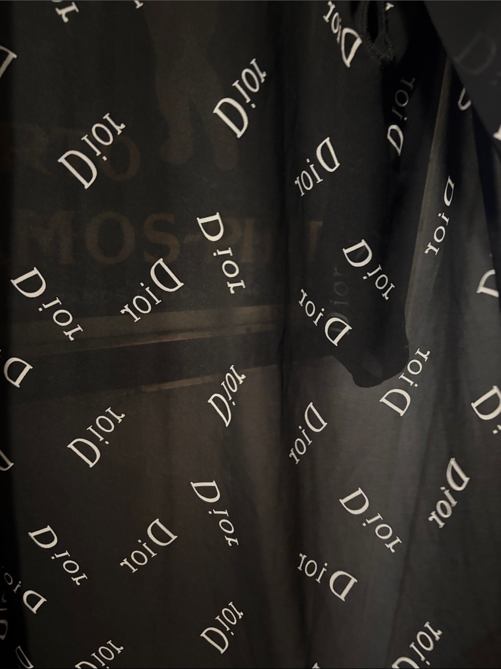 Dior Black Sheer Duster Logo Print - Picture 4 of 4
